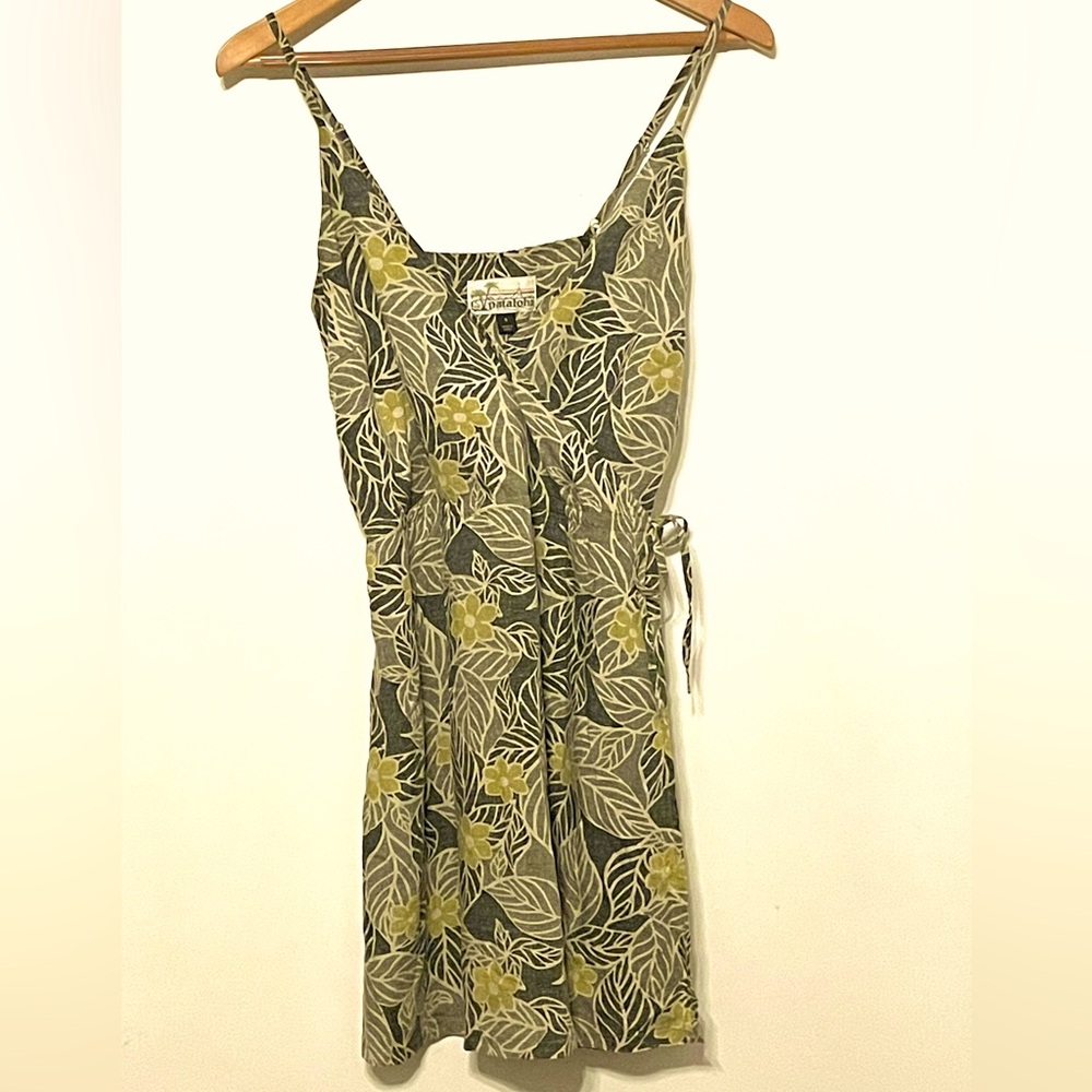 Patagonia Pataloha Tropical Print Wrap Spaghetti Strap Mini Dress Women's Size S